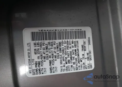 2010 Nissan Rogue Sl z USA, uszkodzony, nr VIN JN8AS5MV5AW127296